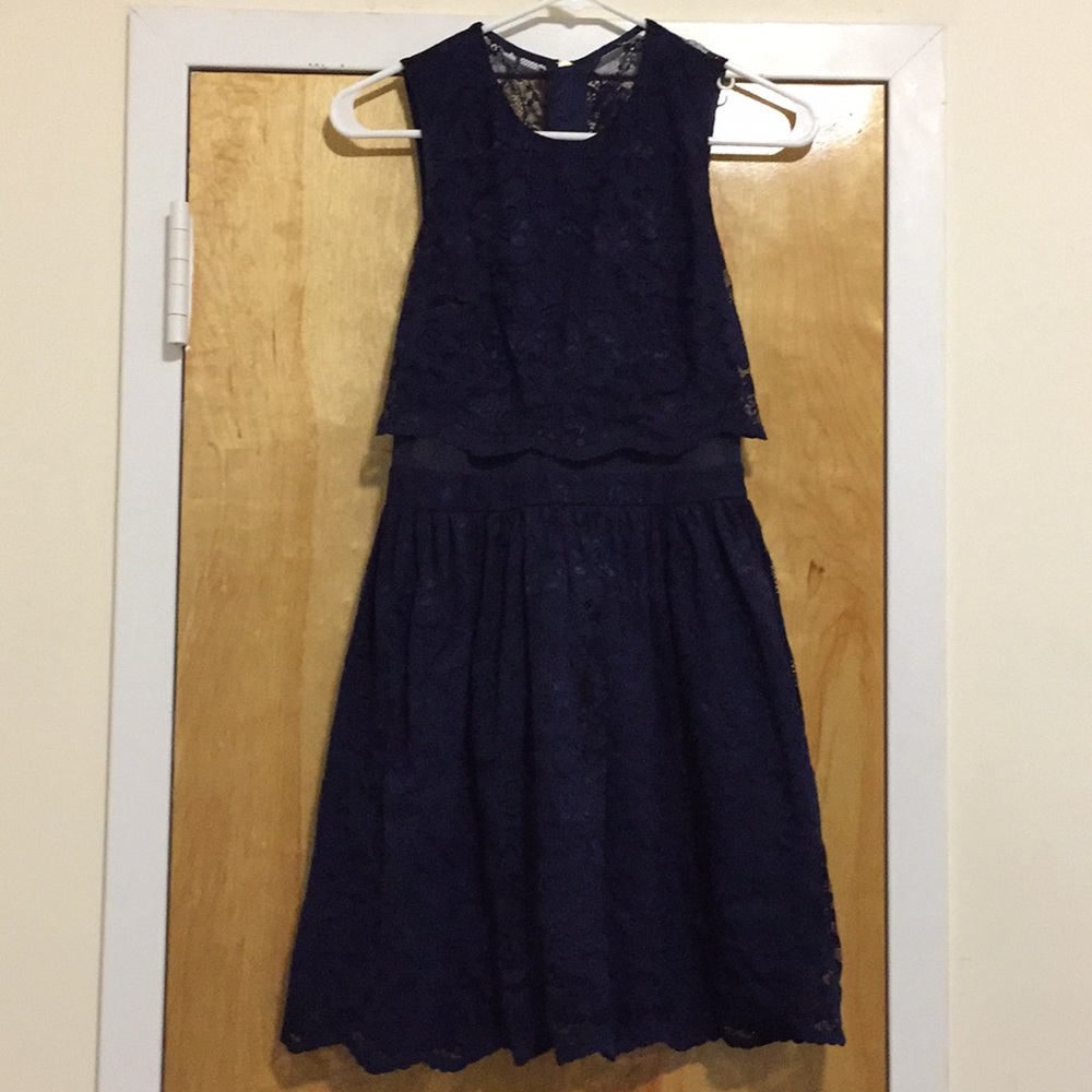 Little Navy Blue Lace Dress - Small